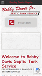 Mobile Screenshot of bobbydavisseptic.com